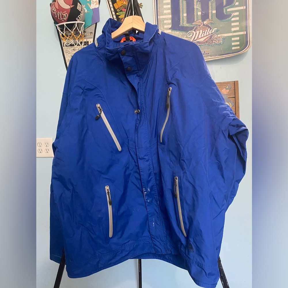 Vintage Nike ACG Jacket Mens XLarge Blue Full Zip Nylon Fit Storm Mock Neck